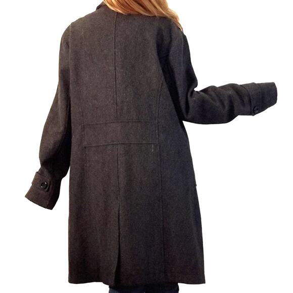 Y2K Wool Style Wrap Coat XXL GRAY Oversized Buttons Punk Goth Whimsigoth Retro⁹ - Picture 5 of 16